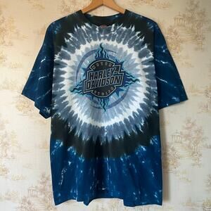 Vintage 00s Harley-Davidson Tie-Dye T-Shirt | Mt. Cheaha Alabama | Size L